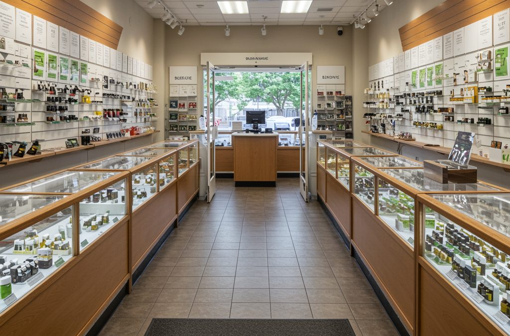 Inside of a dispensary